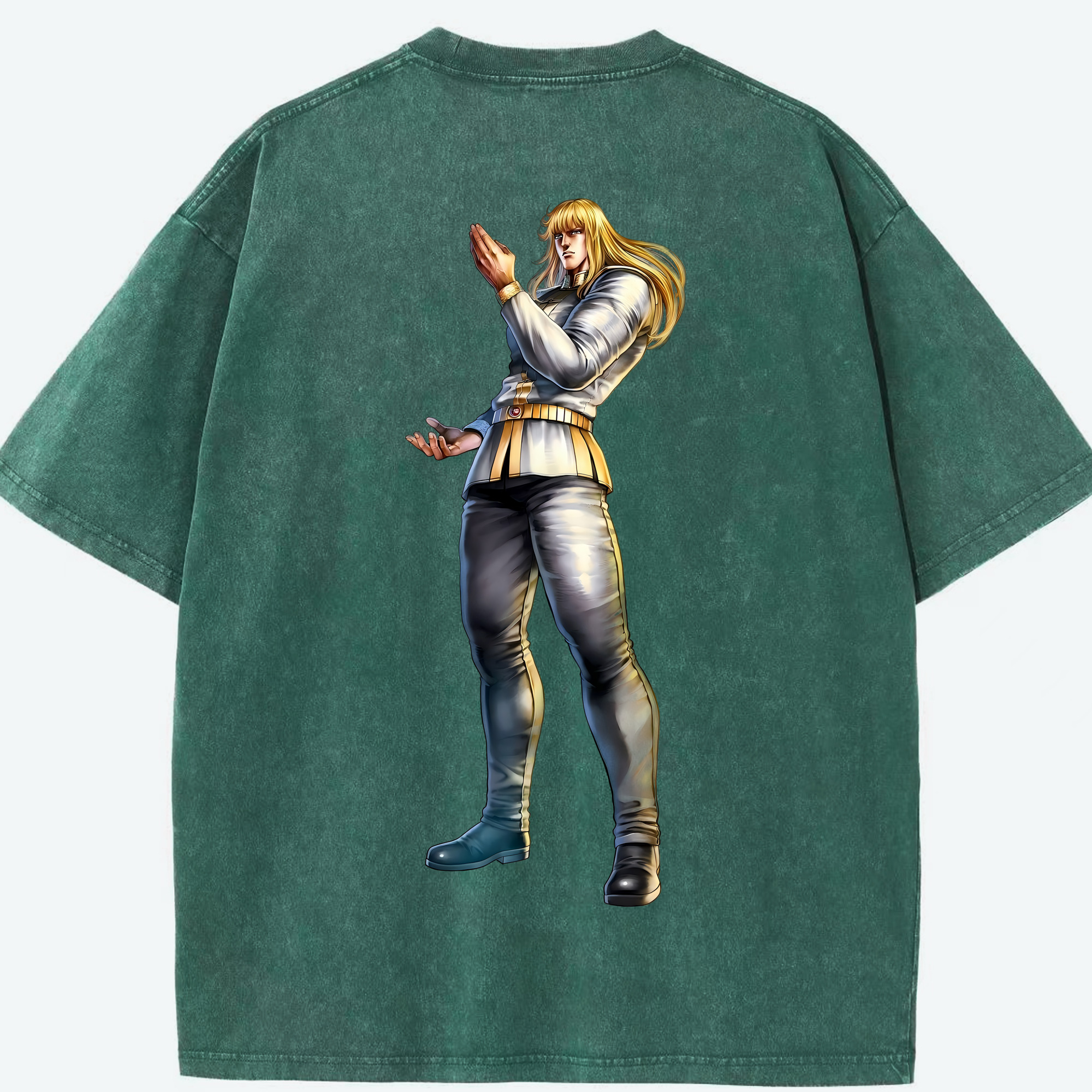 （画像用） 北斗の拳 Fist of the North Star 綿100% ヴィンテージ風 半袖Tシャツ（背面プリント）